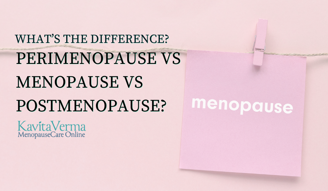 Perimenopause vs Menopause vs Postmenopause?